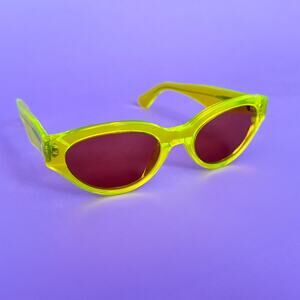Retrosuperfuture Drew Mama Neon Green Sunglasses